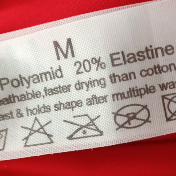 (*) ARIGREBEN RED SWIM BRIEF, 1" Sides, Size "M" (`32") - (Pre-Owned) - Picture 4 of 7